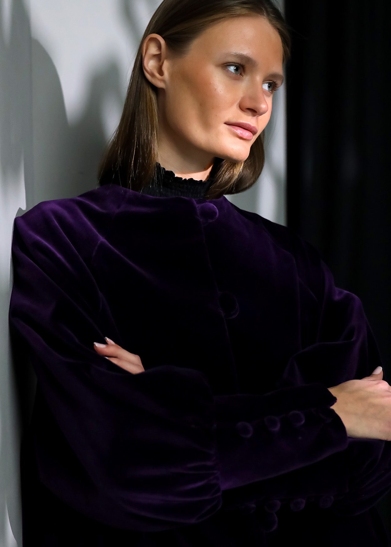 Abrigo Velvet | Púrpura