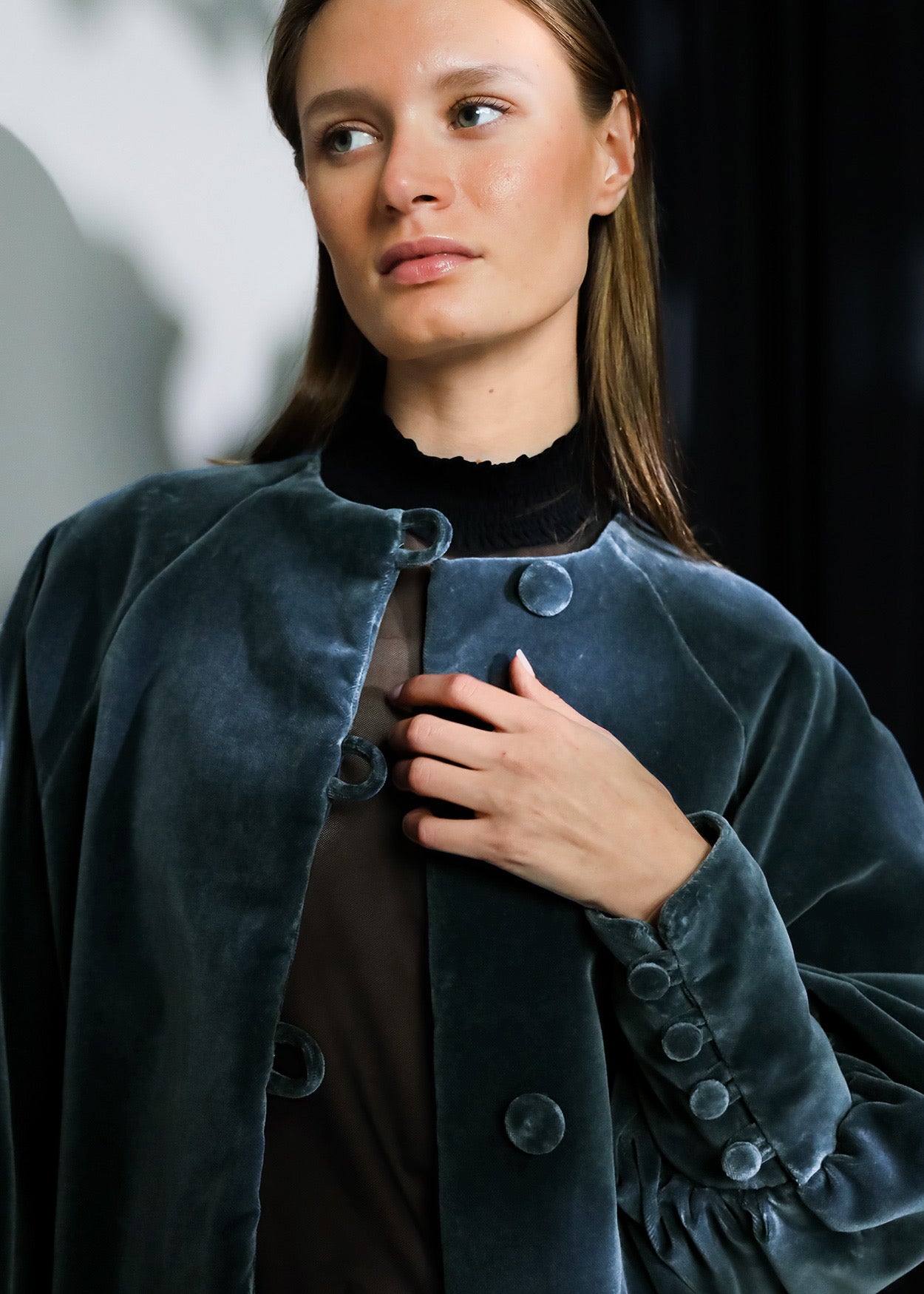 Abrigo Velvet | Gris