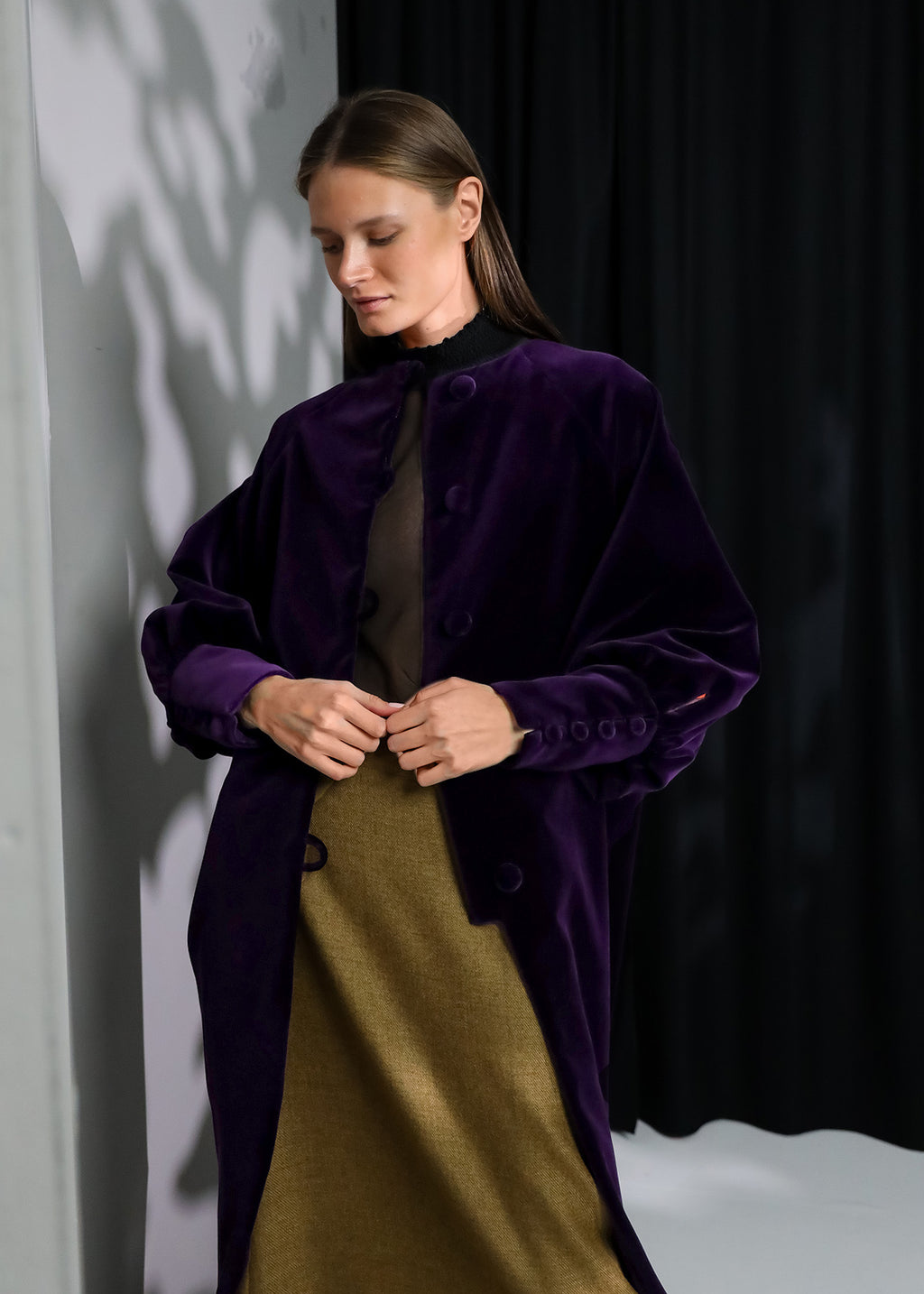 Abrigo Velvet | Púrpura