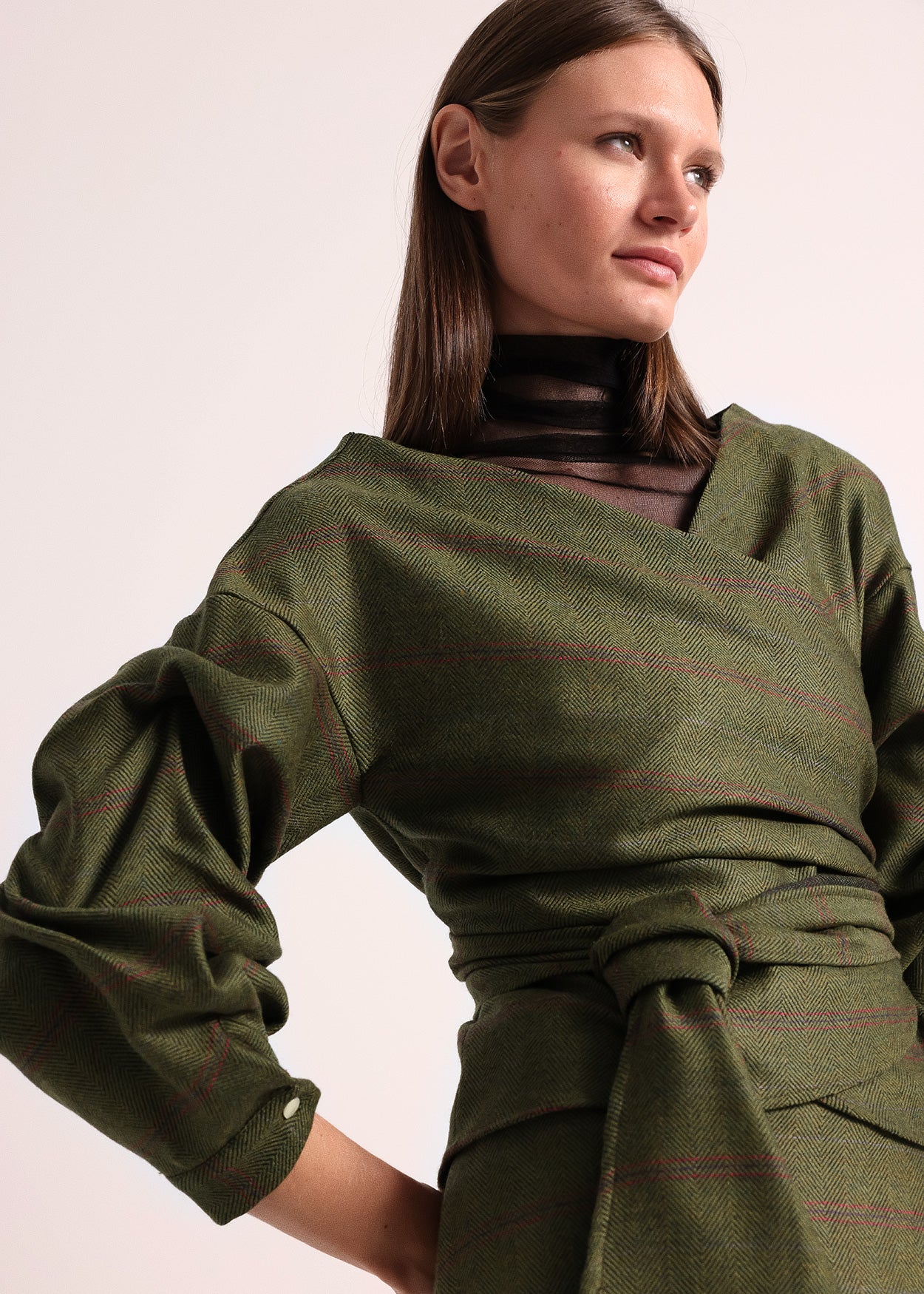 Blusa Trenza | Verde espiga