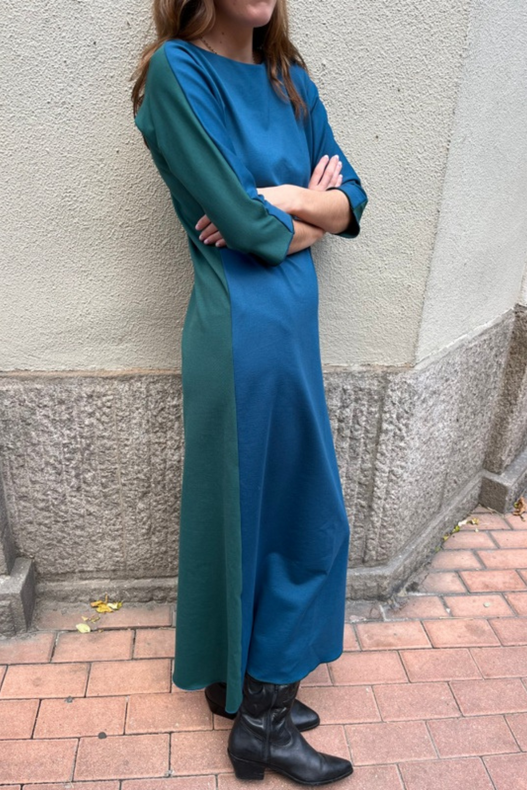VESTIDO | BICOLOR | AZUL & VERDE