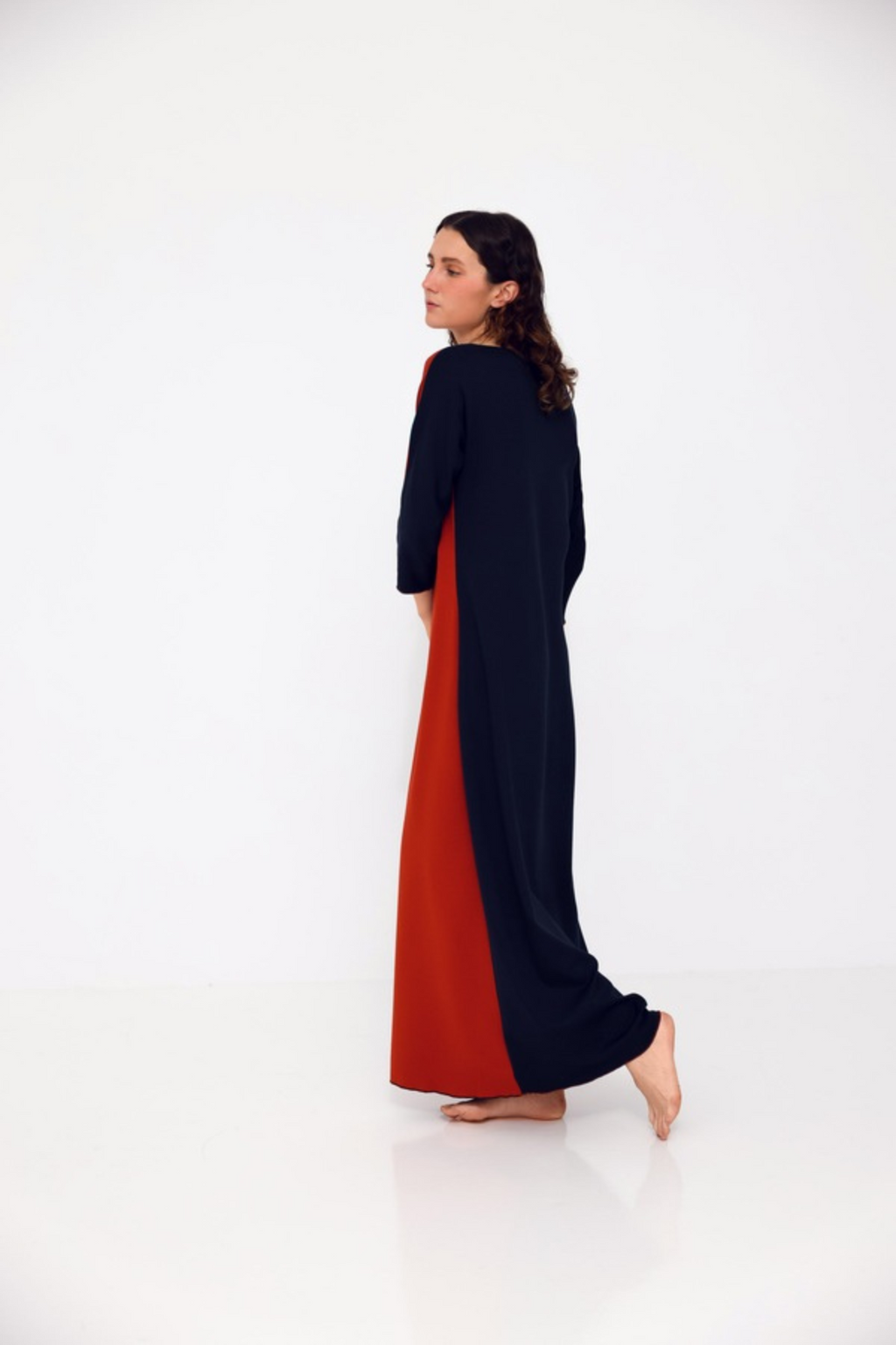 VESTIDO | BICOLOR | NARANJA & MARINO