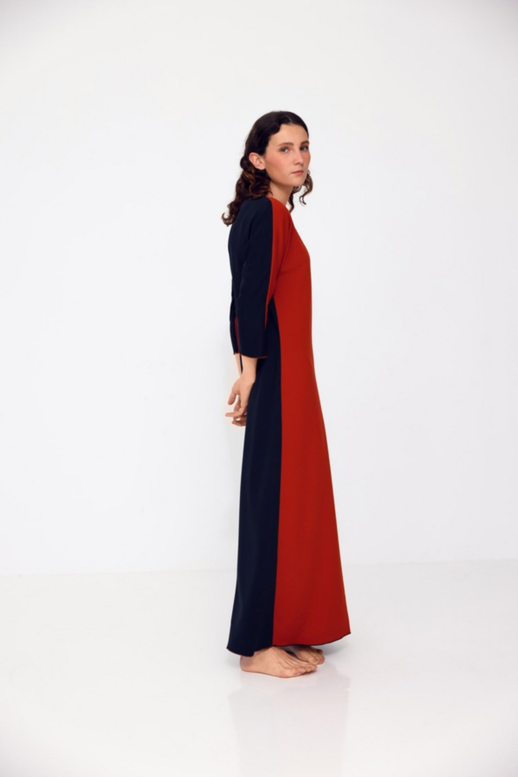 VESTIDO | BICOLOR | NARANJA & MARINO