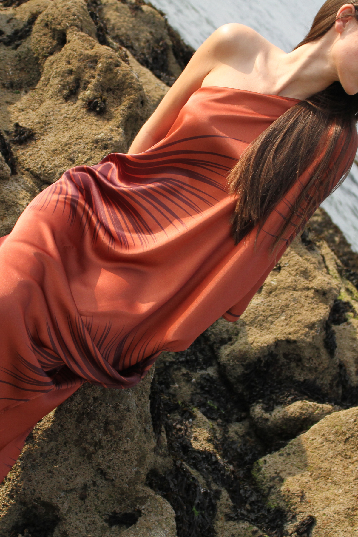 VESTIDO | ARIA | ALGAS MARINAS  | NARANJA