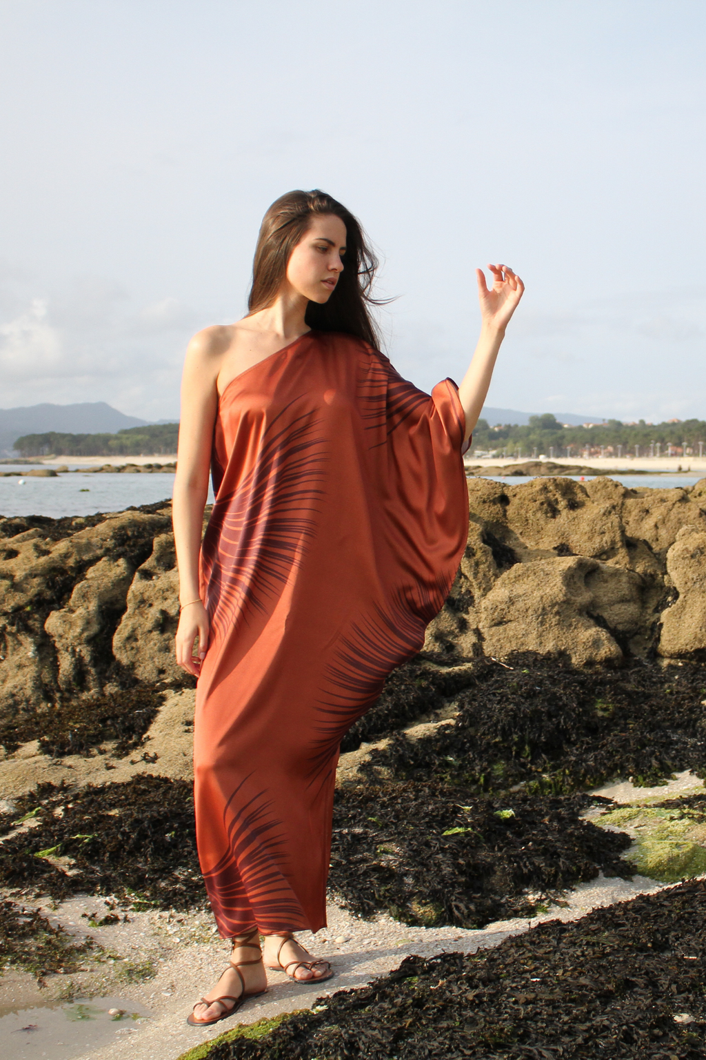 VESTIDO | ARIA | ALGAS MARINAS  | NARANJA