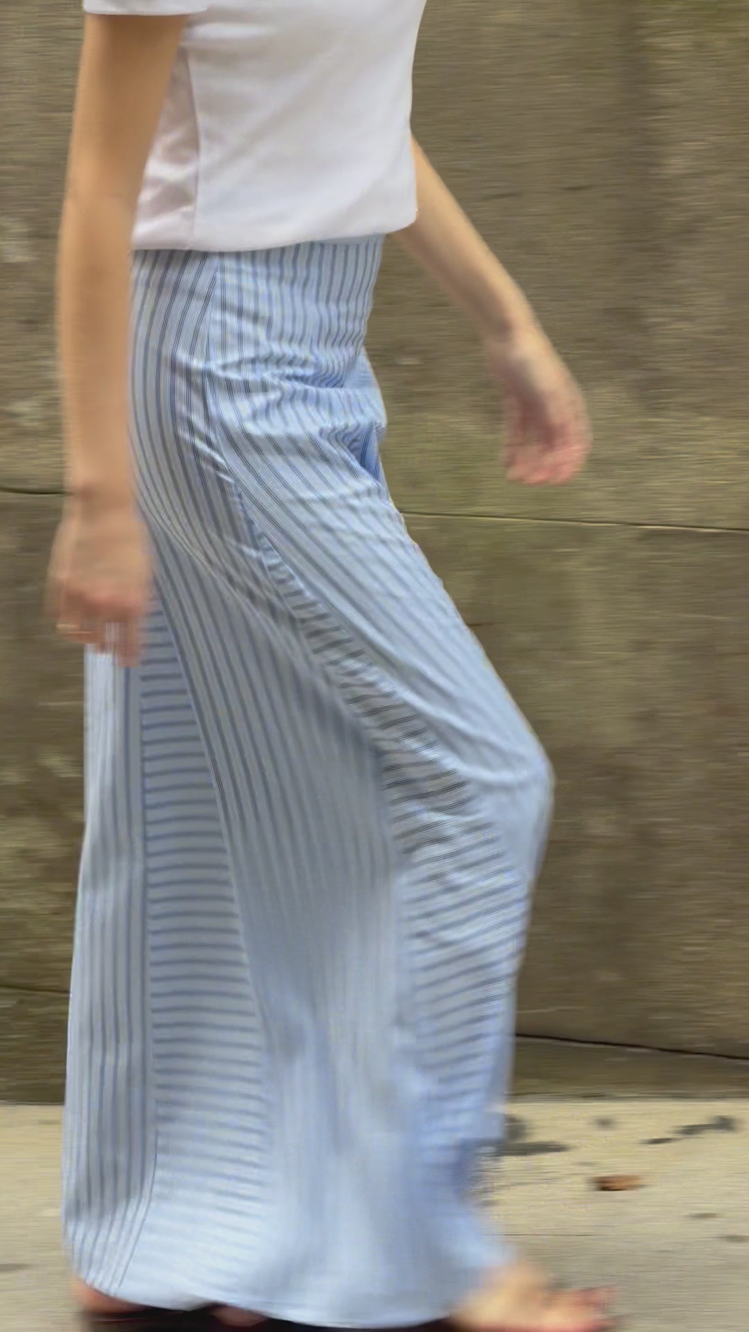 Falda rayas azul